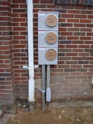 3-Gang Outdoor Meter Installation