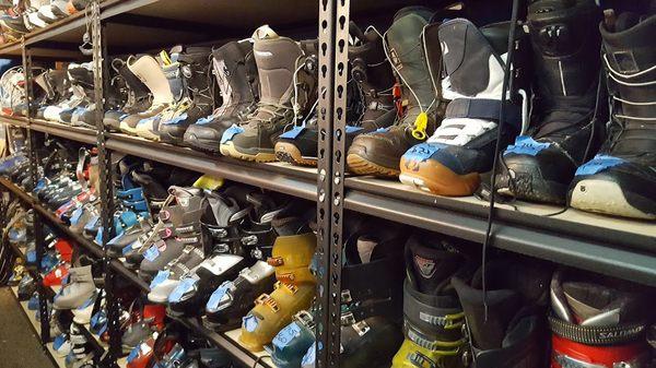 Over 130 pairs of ski and snowboard boots... biggest selection in the region.