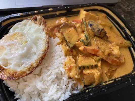 Asian Pumpkin Curry with Fried Egg