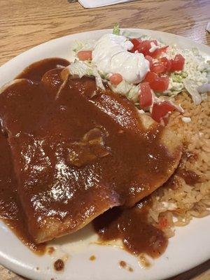 Cheese and onion enchiladas