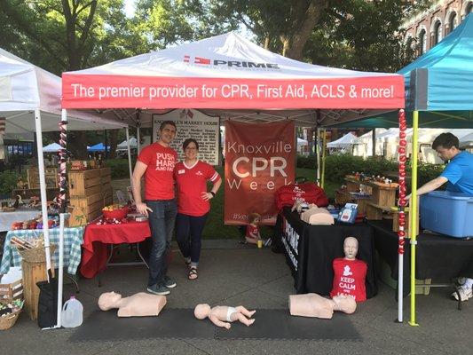 Teaching hands only CPR to the community