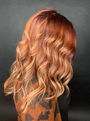 Copper balayage