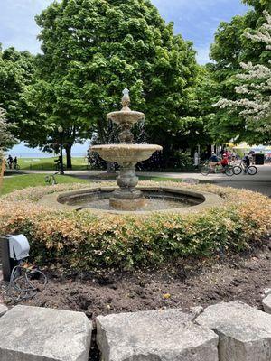 Fountain near the bicycle parking.