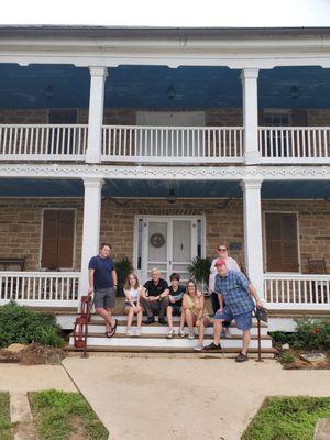 Robert Creech and family visiting Polley Mansion