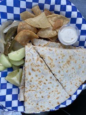 Quesadilla with el pastor and pineapple is a MUST!