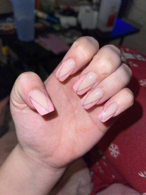 French Tip w Glitter!