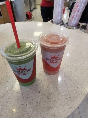 Pineapple spinach on left and Caribbean way on right