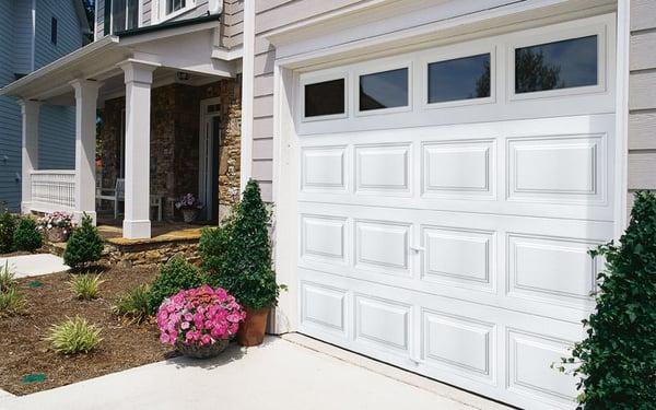 Short panel garage door installation w/ windows