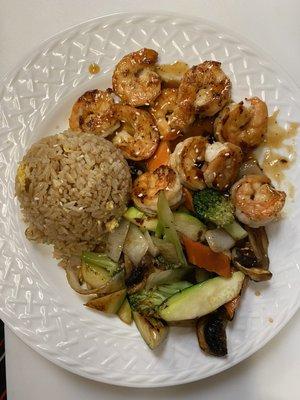 habachi shrimp dinner size