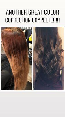 From box color to dimensional brunette.