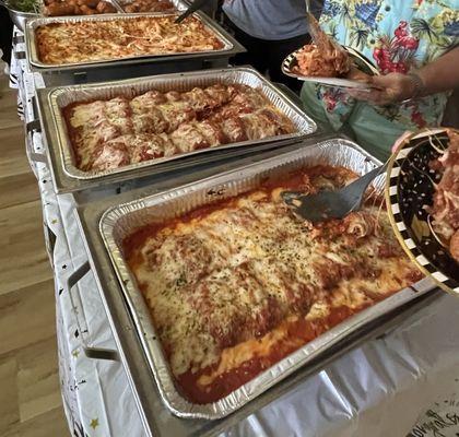 Eggplant parmigiana, chicken parmigiana & baked ziti