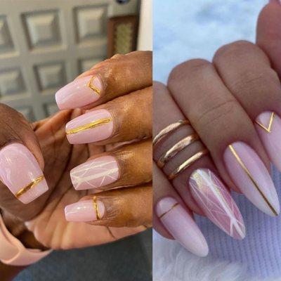 Actual (left), Inspiration (Right)   Nail Tech: Chris