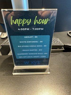 Happy Hour Info