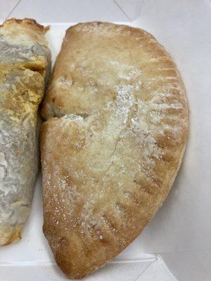 Close up of pineapple empanada