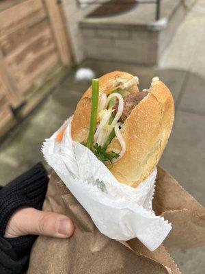 Roasted Crackling Pork Banh Mi (Heo Quay)