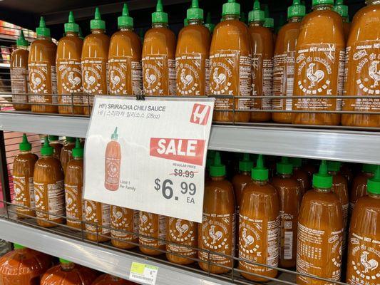 They have sriracha on sale!