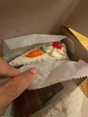 Carrot cake and rainbow cookies