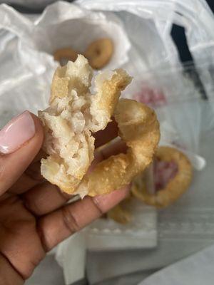 "Onion rings" .. I wouldn't feed this to my pet