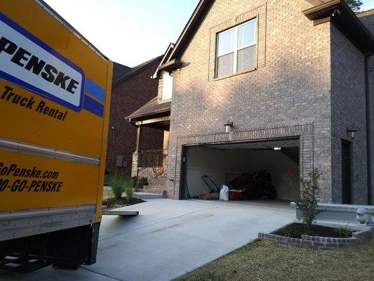 Unloading at the customer's new home