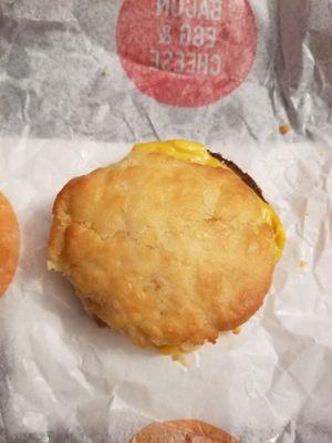 Sausage & Cheese biscuit.