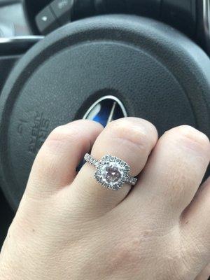 I love my beautiful engagement ring!