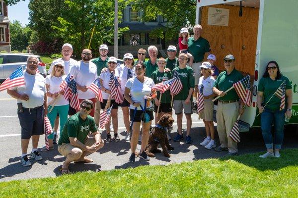 Roohan Realty sponsors the street flags at the Saratoga Elks Flag Day Parade each year