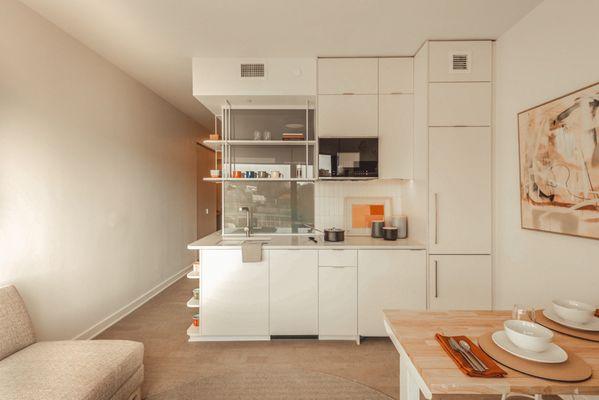 kitchenette and living space