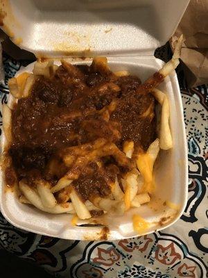 Chili cheese fries.