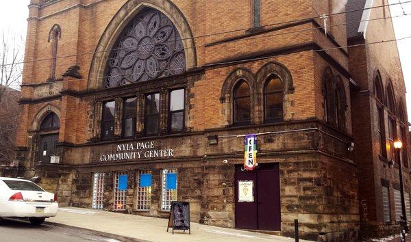 Aunt Cheryl's Cafe is tucked under the Nyia Page Community Center, housed in a gorgeous former church.