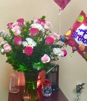 My beautiful flowers for my birthday from Karina's Flowers