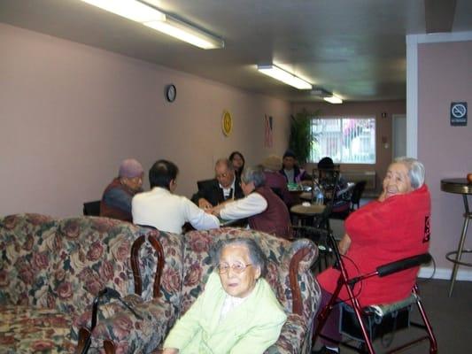 our residents enjoying the recreation room