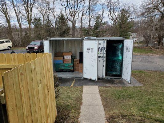 Our relocubes placed perfectly for unloading!