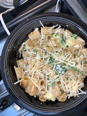 Cauliflower Rigatoni and mushrooms