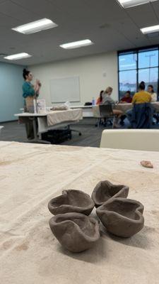 Pottery workshop with Clayworks in the Community Room