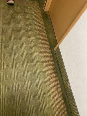 Unwashed hallway rug