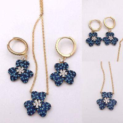 Stunning combination of turquoise and sapphire set only at Chic Jewelry.