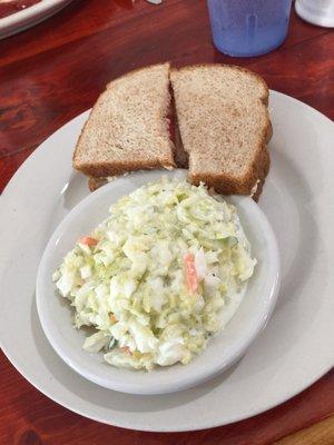 Chicken salad w/ slaw. $6