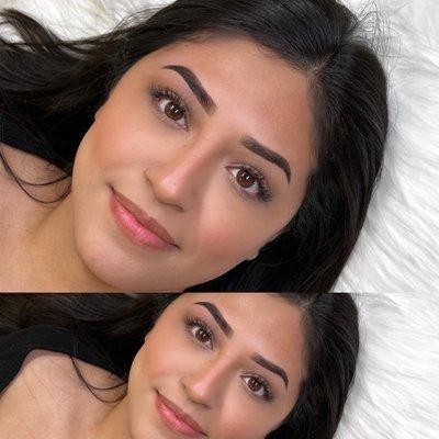 Soft natural ombre brows