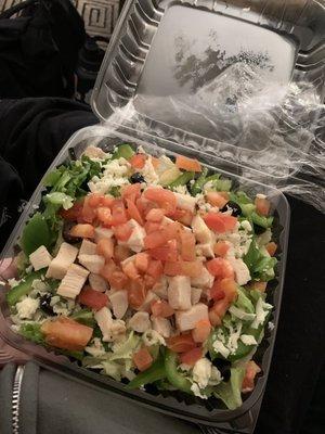 Garden salad + chicken