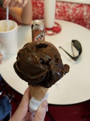 Chocolate midnight.  Dark chocolate ice cream with fudge in it