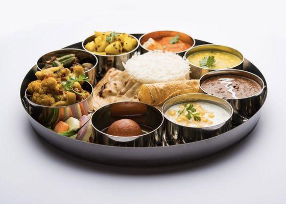 Anjappar NYC Thali Meals - Vegetable, Chicken, Mutton & Fish Thali