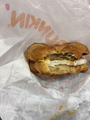 Sausage Egg & Cheese on a Croissant