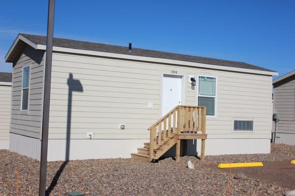 All units include exterior water spigots and electrical outlets.