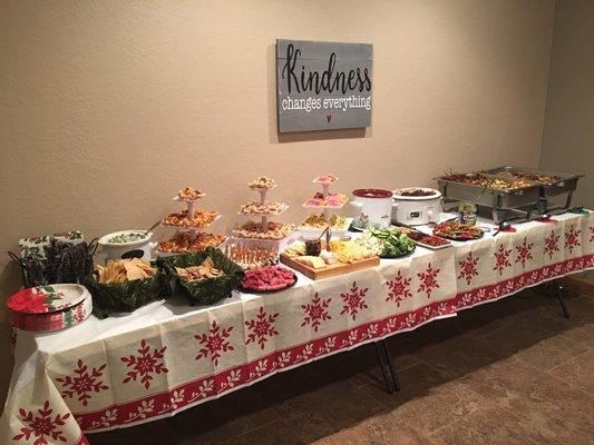 Christmas party catered food