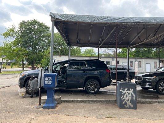 Washing cars