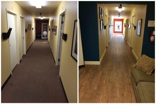 Before and After Vinyl Plank Installation