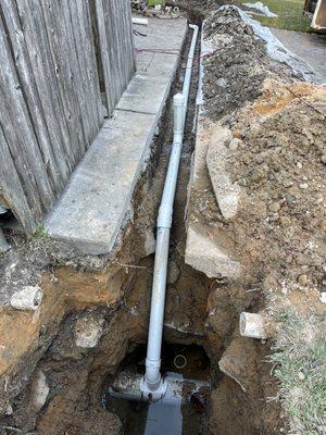 Job in Nassau Bay where we replaced all the drains and sewers. Had to install new sewer tap