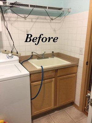 Grooming sink remodel.