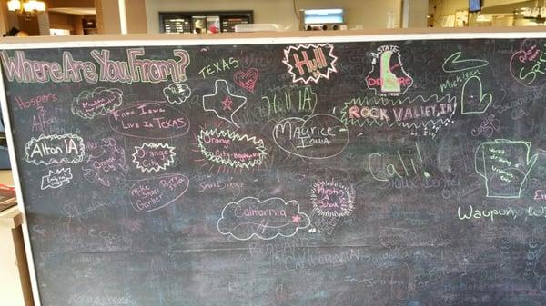 Cool blackboard. ..I'm the Cali!