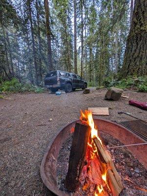 Fire pit and campsite